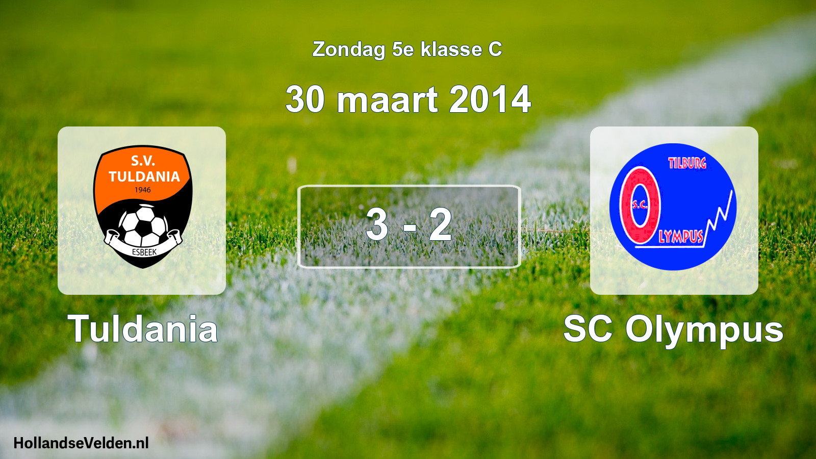 Total number of matches played: Tuldania - SC Olympus 3 - 2 (30 March 2014)