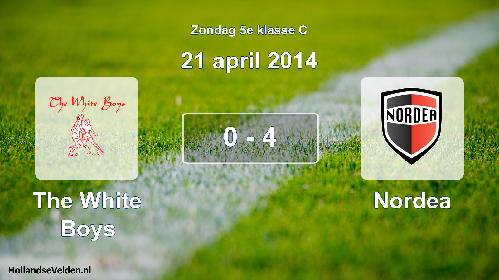 Total number of matches played: The White Boys - Nordea 0 - 4 (21 April 2014)