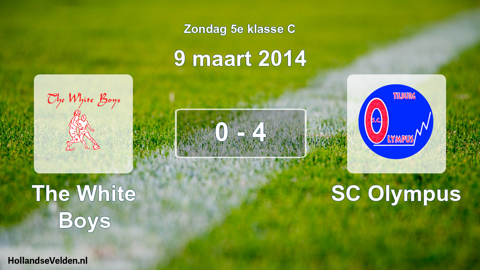 Total number of matches played: The White Boys - SC Olympus 0 - 4 (9 March 2014)