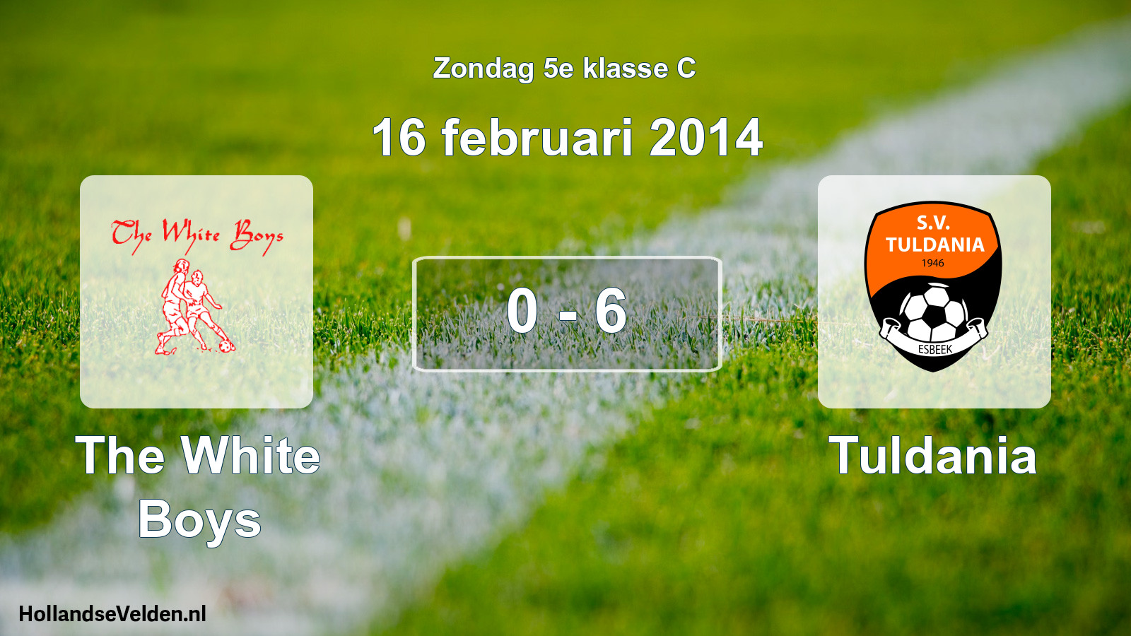 Total number of matches played: The White Boys - Tuldania 0 - 6 (16 February 2014)