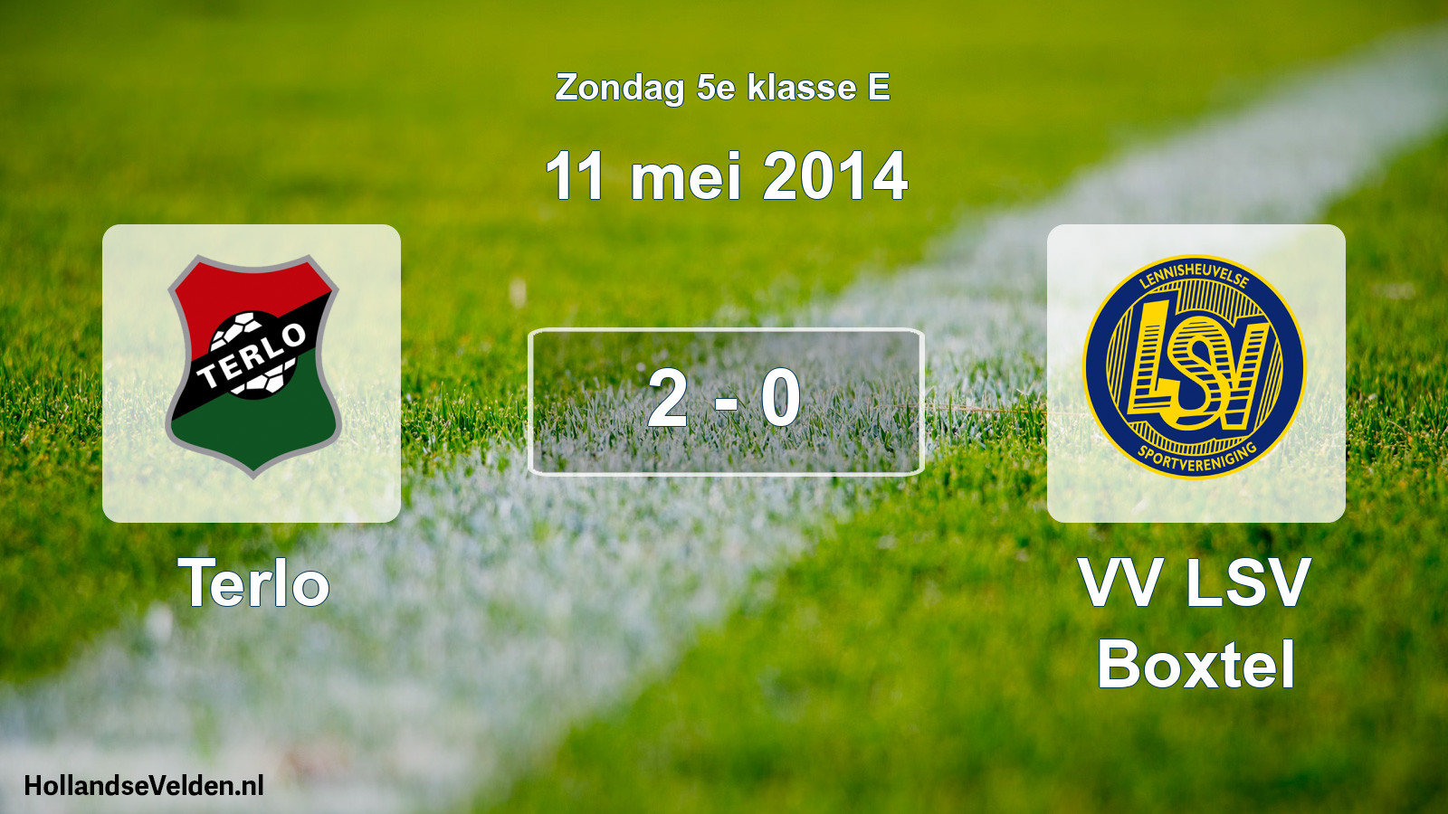 Total number of matches played: Terlo - VV LSV Boxtel 2 - 0 (11 May 2014)
