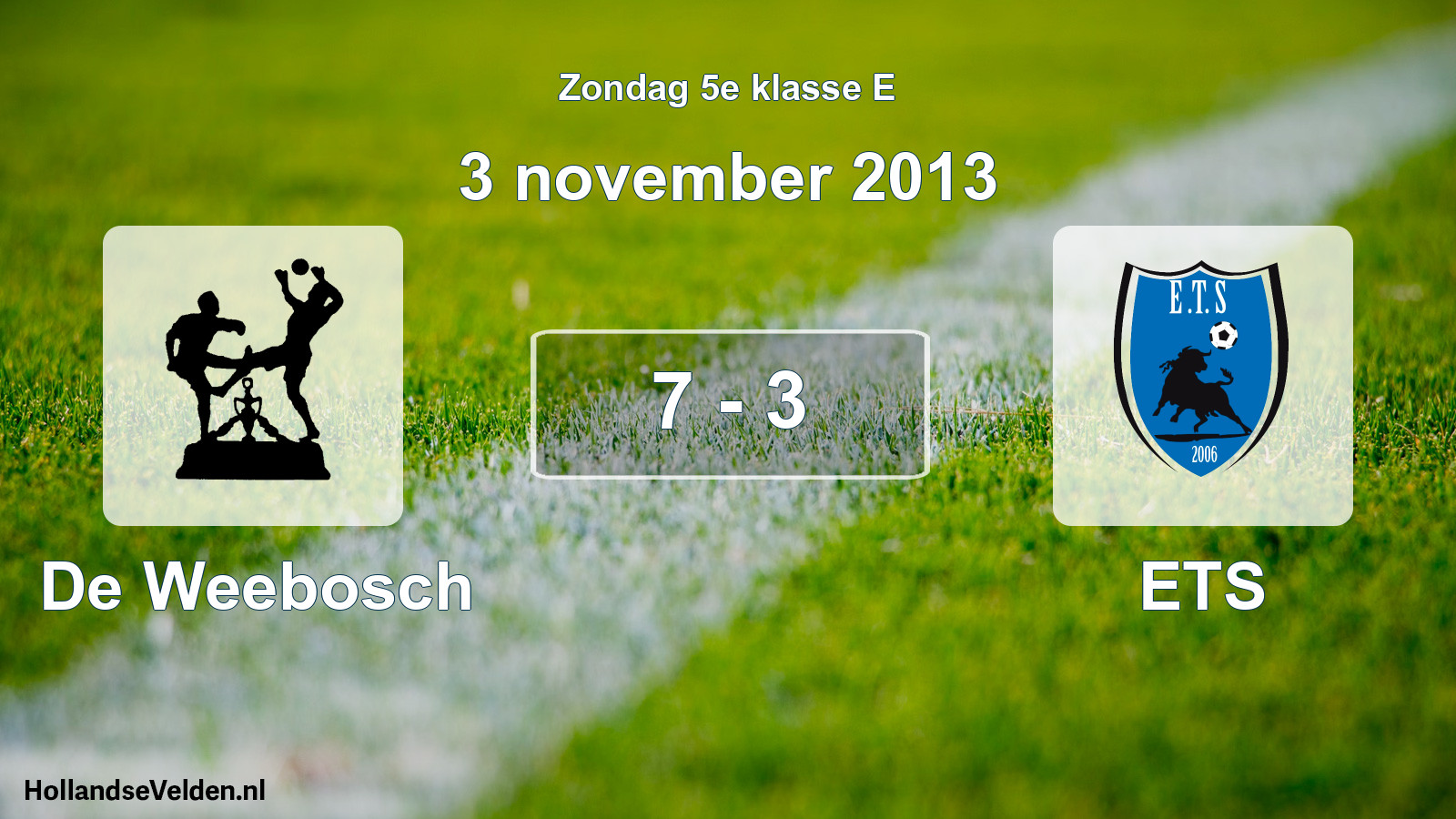 Total number of matches played: De Weebosch - ETS 7 - 3 (3 November 2013)
