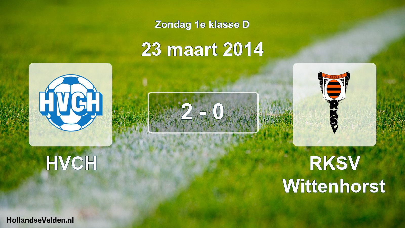 Total number of matches played: HVCH - RKSV Wittenhorst 2 - 0 (23 March 2014)