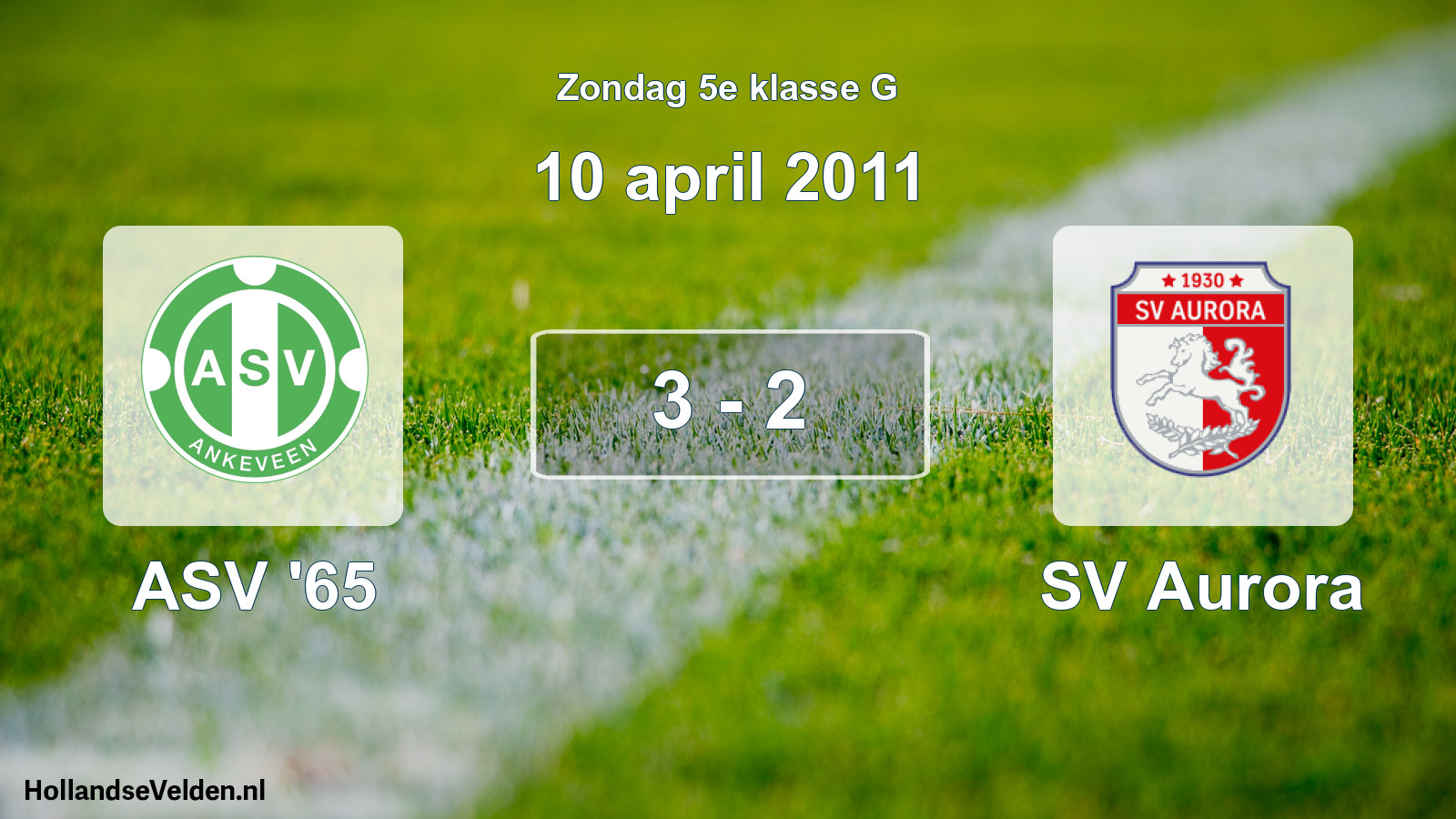 Total number of matches played: ASV '65 - SV Aurora 3 - 2 (10 April 2011)
