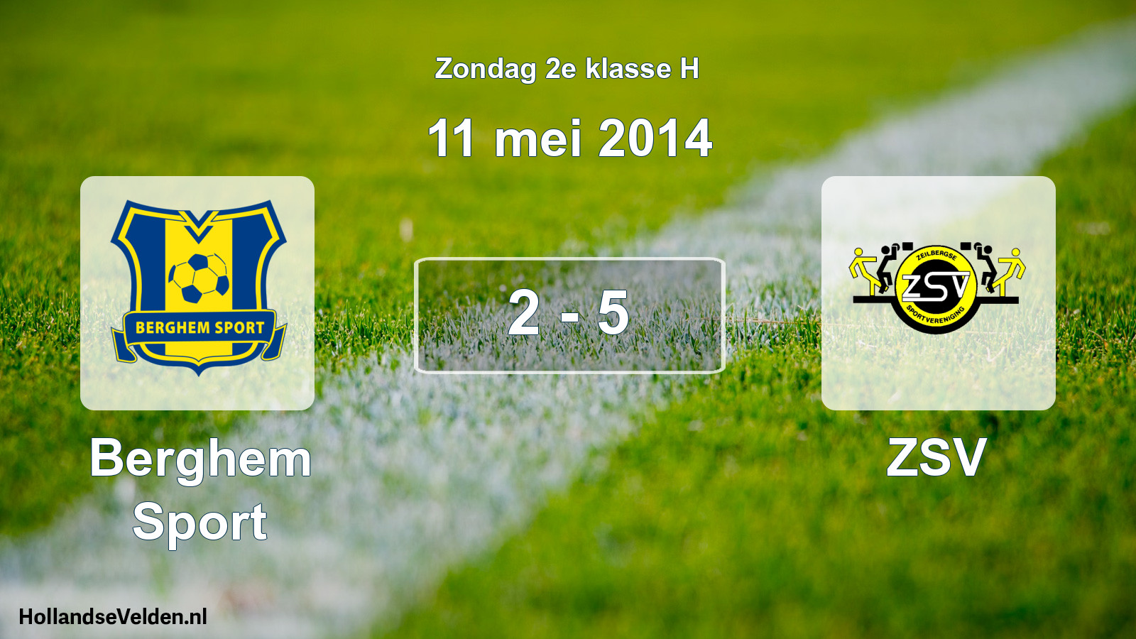 Total number of matches played: Berghem Sport - ZSV 2 - 5 (11 May 2014)