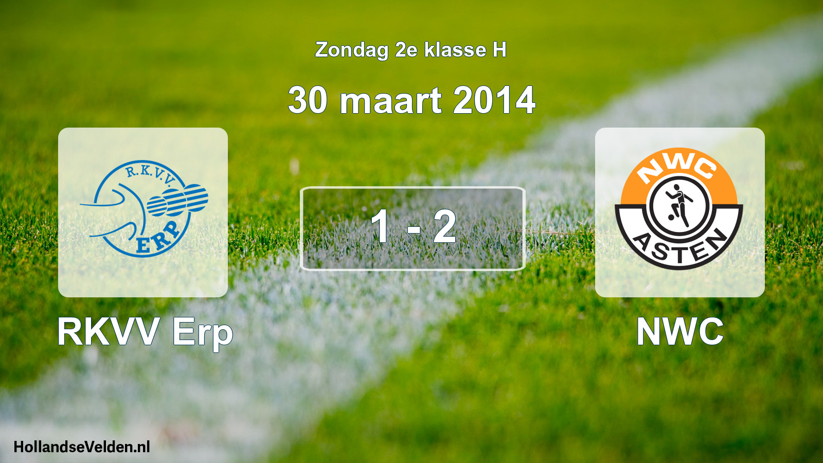 Total number of matches played: RKVV Erp - NWC 1 - 2 (30 March 2014)