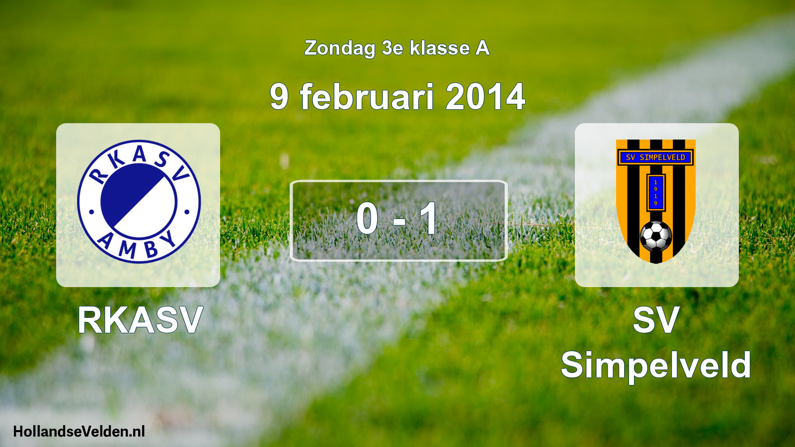 Total number of matches played: RKASV - SV Simpelveld 0 - 1 (9 February 2014)
