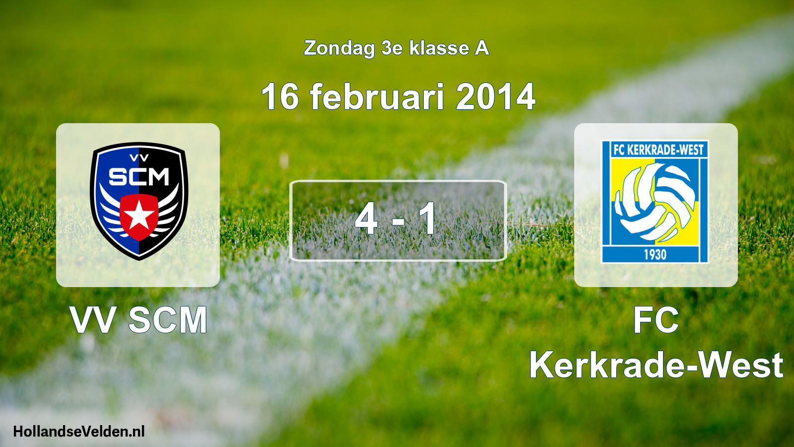 Total number of matches played: VV SCM - FC Kerkrade-West 4 - 1 (16 February 2014)