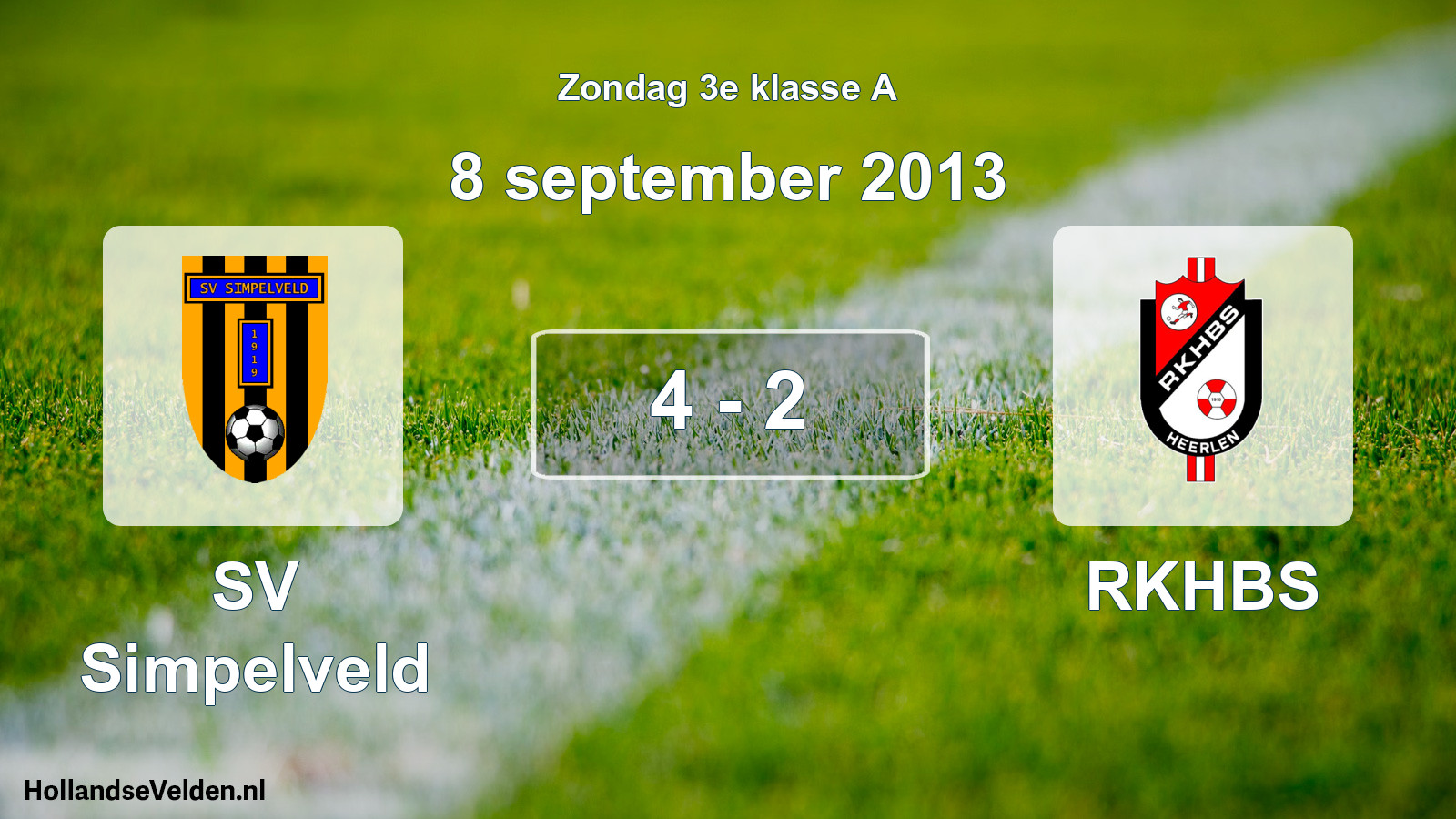 Total number of matches played: SV Simpelveld - RKHBS 4 - 2 (8 September 2013)