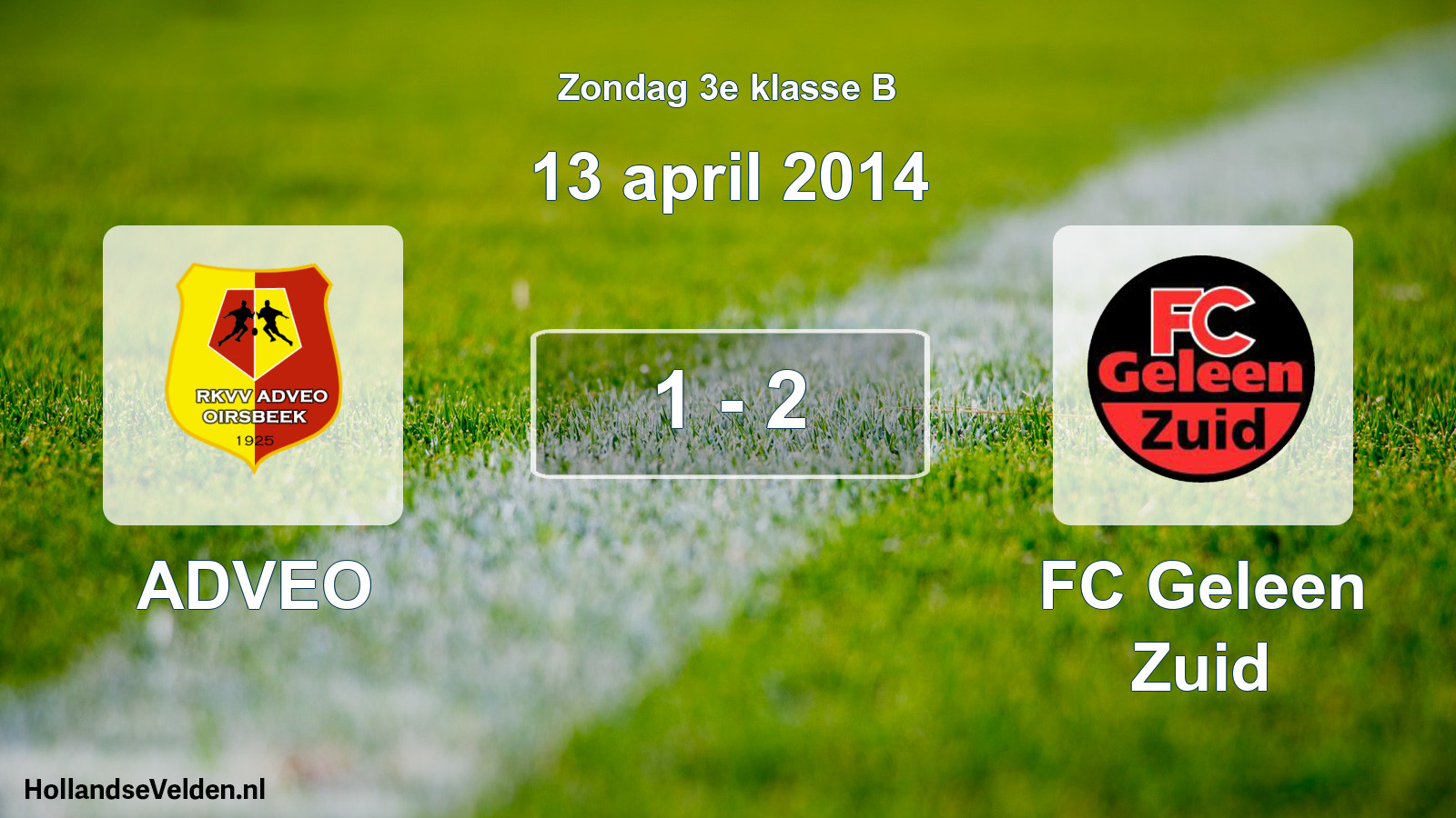 Total number of matches played: ADVEO - FC Geleen Zuid 1 - 2 (13 April 2014)