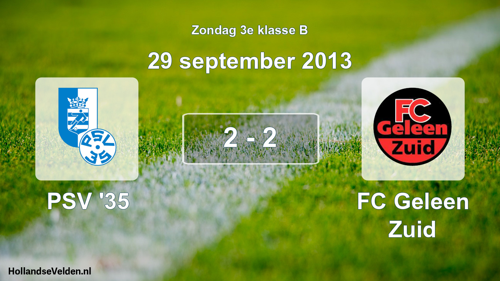 Total number of matches played: PSV '35 - FC Geleen Zuid 2 - 2 (29 September 2013)