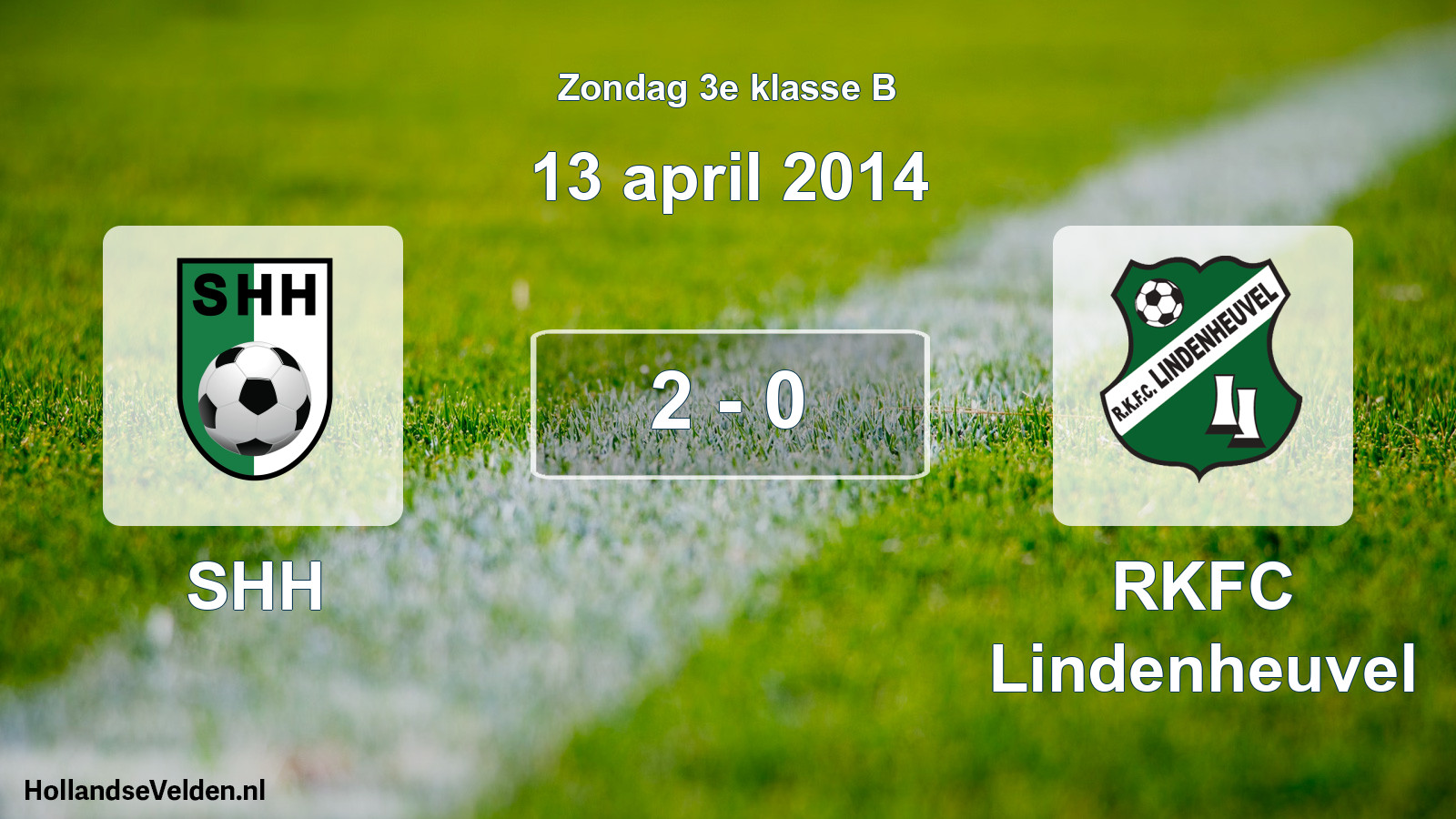 Total number of matches played: SHH - RKFC Lindenheuvel 2 - 0 (13 April 2014)