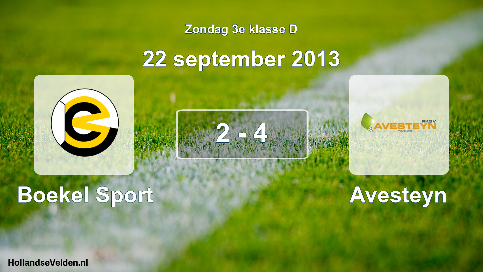 Total number of matches played: Boekel Sport - Avesteyn 2 - 4 (22 September 2013)