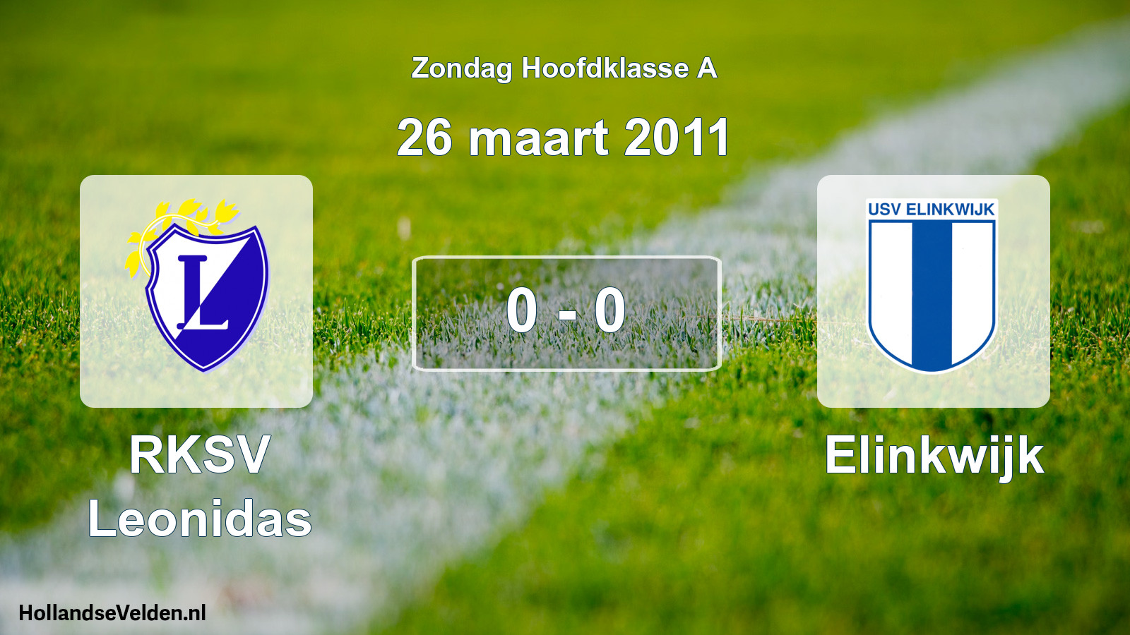 Total number of matches played: RKSV Leonidas - Elinkwijk 0 - 0 (26 March 2011)