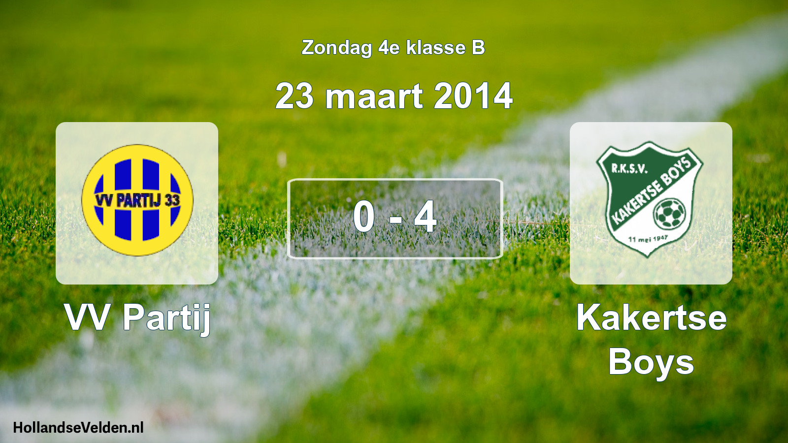 Total number of matches played: VV Partij - Kakertse Boys 0 - 4 (23 March 2014)