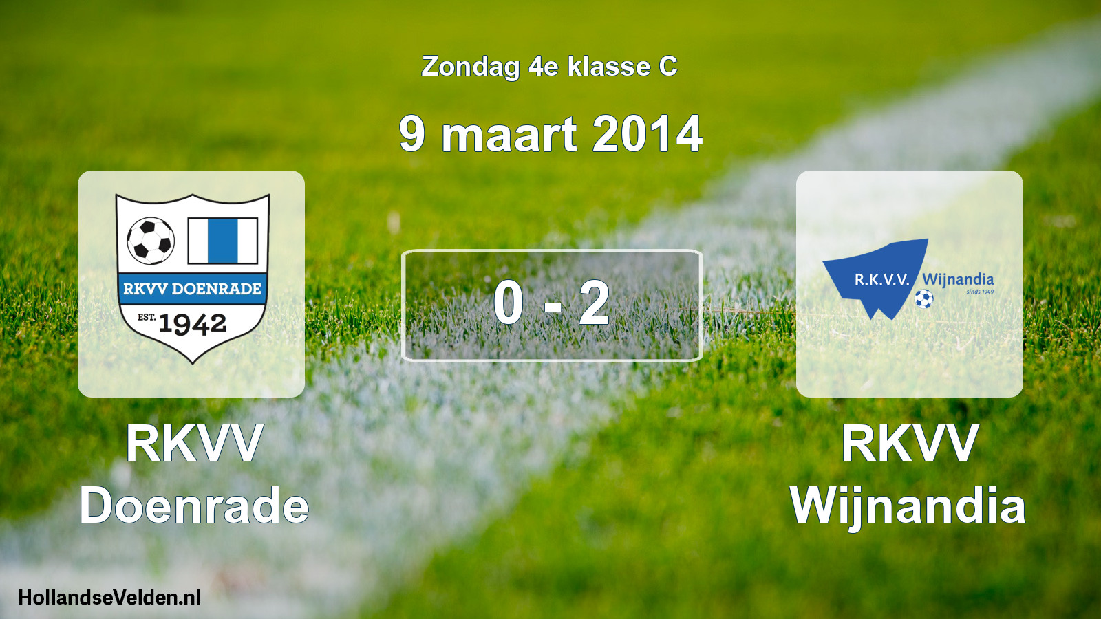 Total number of matches played: RKVV Doenrade - RKVV Wijnandia 0 - 2 (9 March 2014)