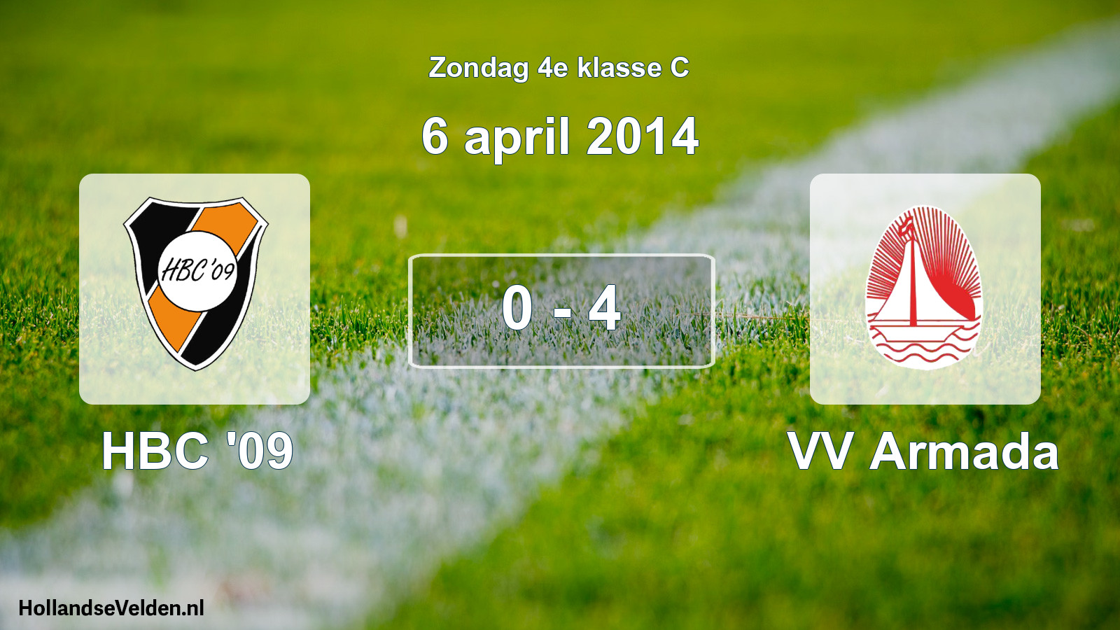 Total number of matches played: HBC '09 - VV Armada 0 - 4 (6 April 2014)