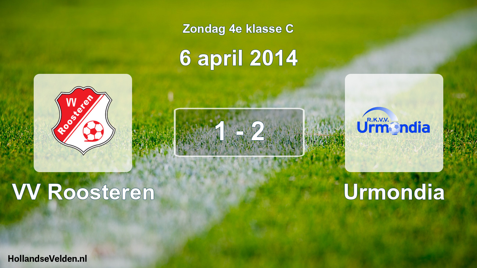 Total number of matches played: VV Roosteren - Urmondia 1 - 2 (6 April 2014)