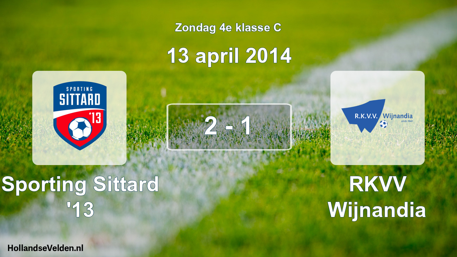 Total number of matches played: Sporting Sittard '13 - RKVV Wijnandia 2 - 1 (13 April 2014)