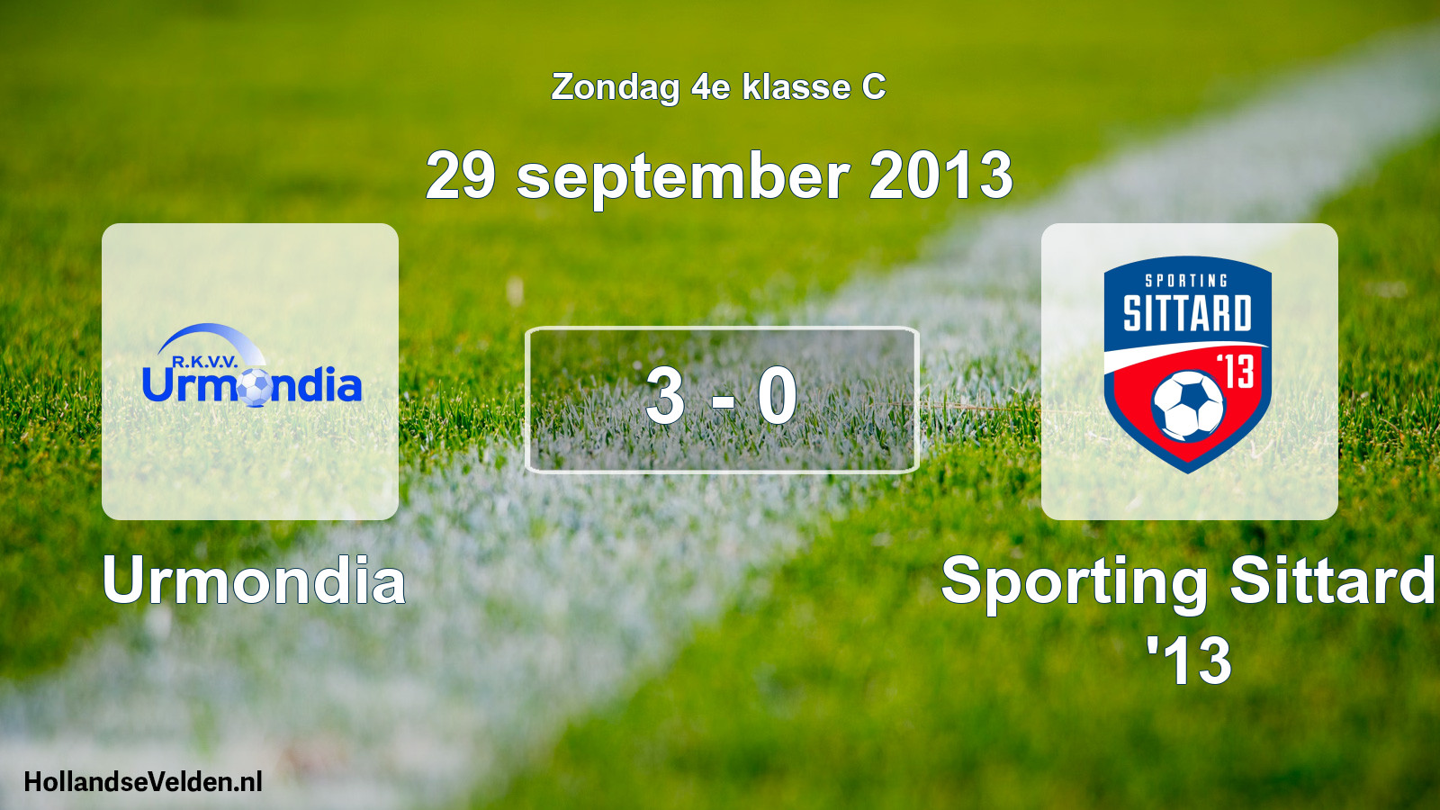 Total number of matches played: Urmondia - Sporting Sittard '13 3 - 0 (29 September 2013)