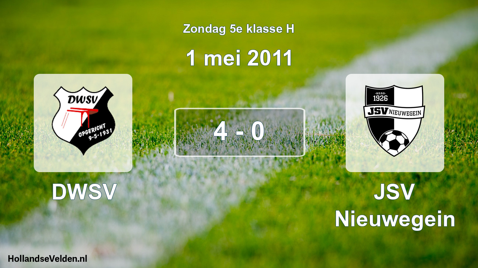 Total number of matches played: DWSV - JSV Nieuwegein 4 - 0 (1 May 2011)