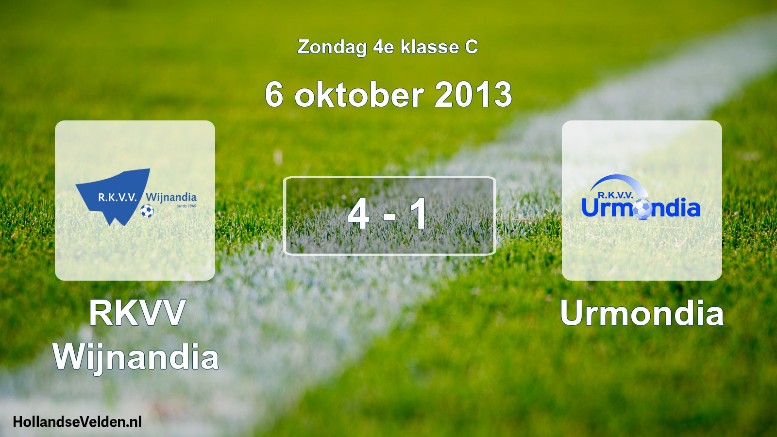 Total number of matches played: RKVV Wijnandia - Urmondia 4 - 1 (6 October 2013)