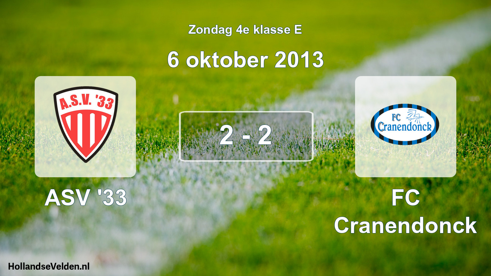 Total number of matches played: ASV '33 - FC Cranendonck 2 - 2 (6 October 2013)