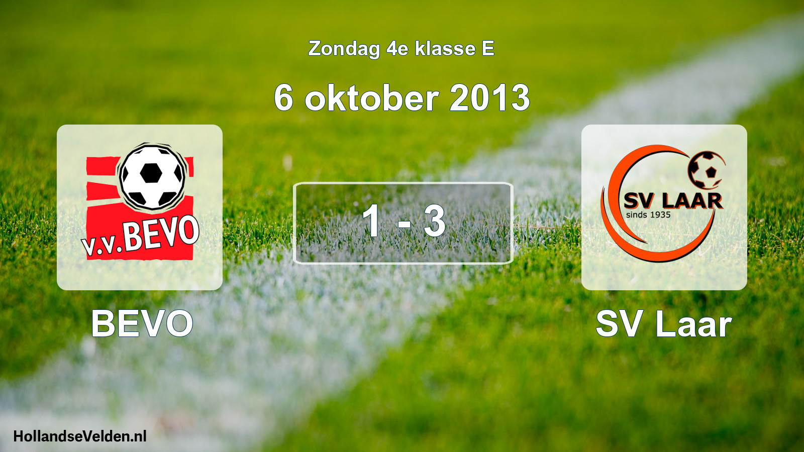 Total number of matches played: BEVO - SV Laar 1 - 3 (6 October 2013)