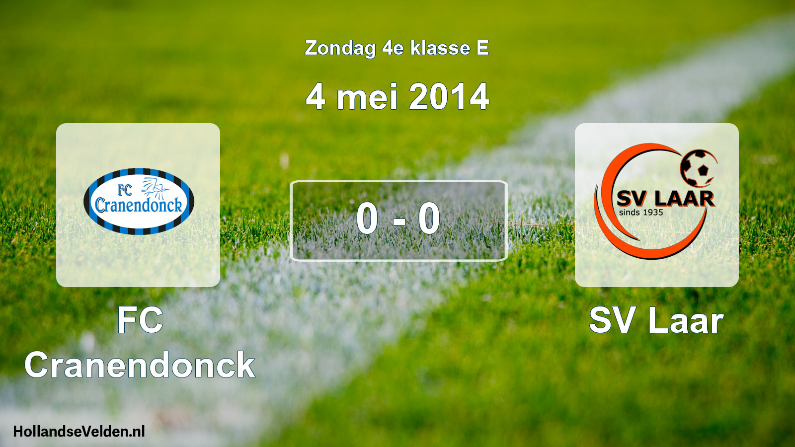 Total number of matches played: FC Cranendonck - SV Laar 0 - 0 (4 May 2014)