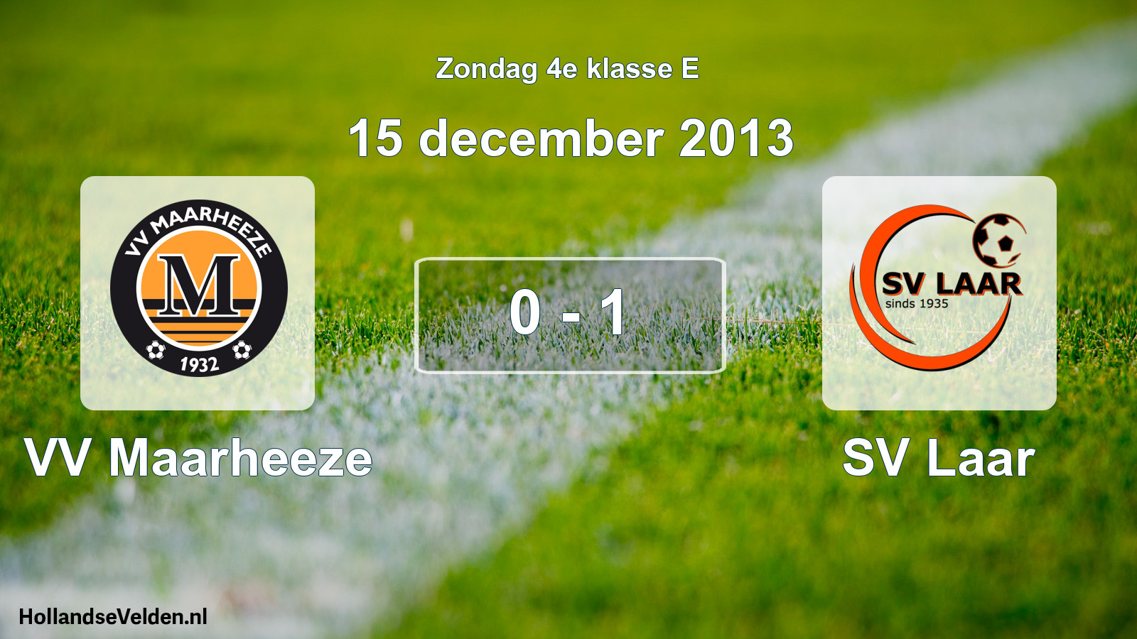 Total number of matches played: VV Maarheeze - SV Laar 0 - 1 (15 December 2013)