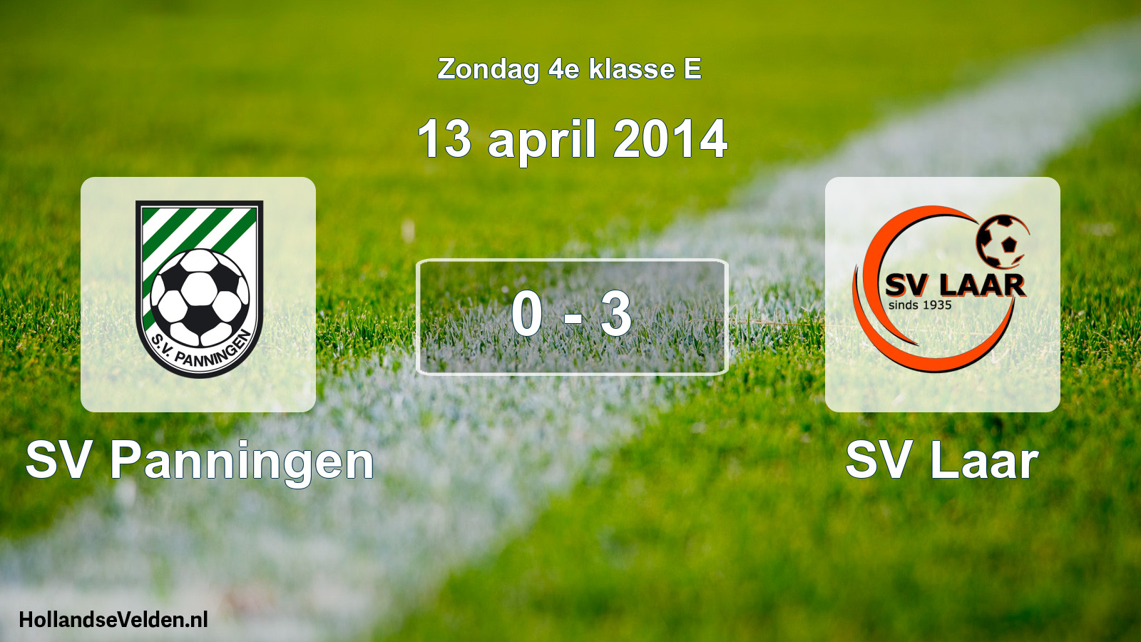 Total number of matches played: SV Panningen - SV Laar 0 - 3 (13 April 2014)