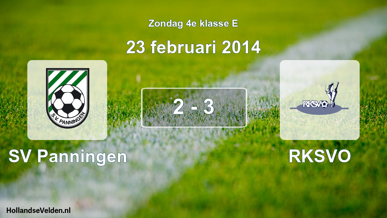 Total number of matches played: SV Panningen - RKSVO 2 - 3 (23 February 2014)