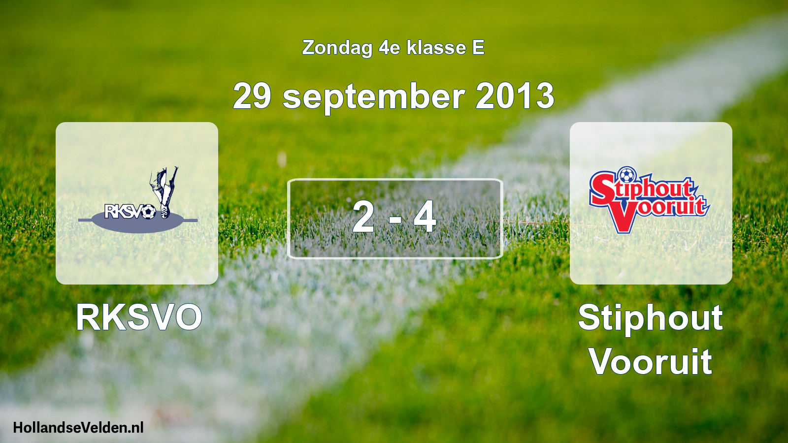 Total number of matches played: RKSVO - Stiphout Vooruit 2 - 4 (29 September 2013)