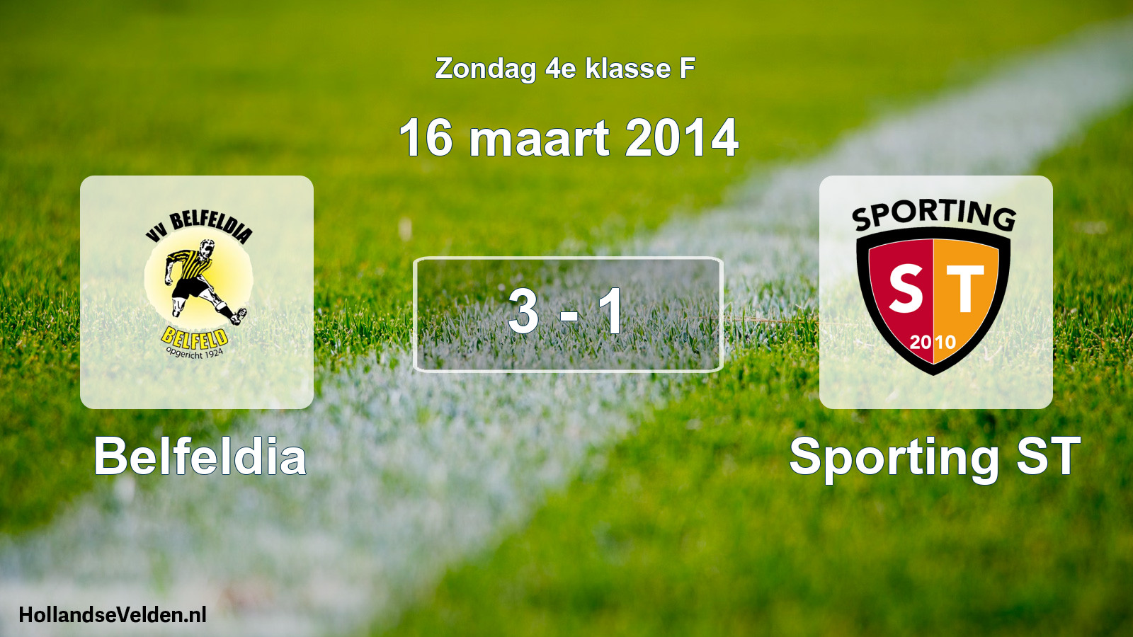 Total number of matches played: Belfeldia - Sporting ST 3 - 1 (16 March 2014)