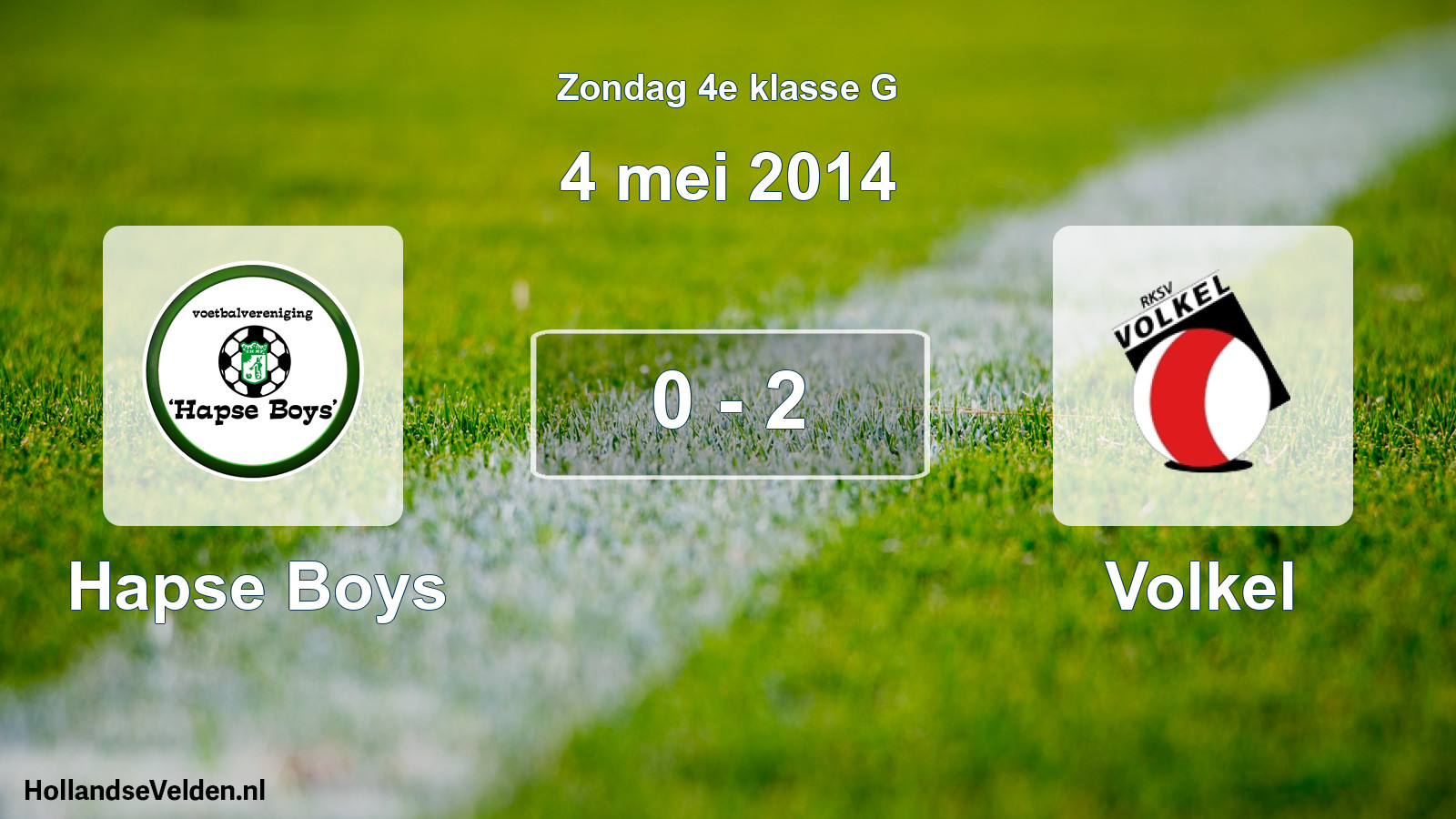Total number of matches played: Hapse Boys - Volkel 0 - 2 (4 May 2014)