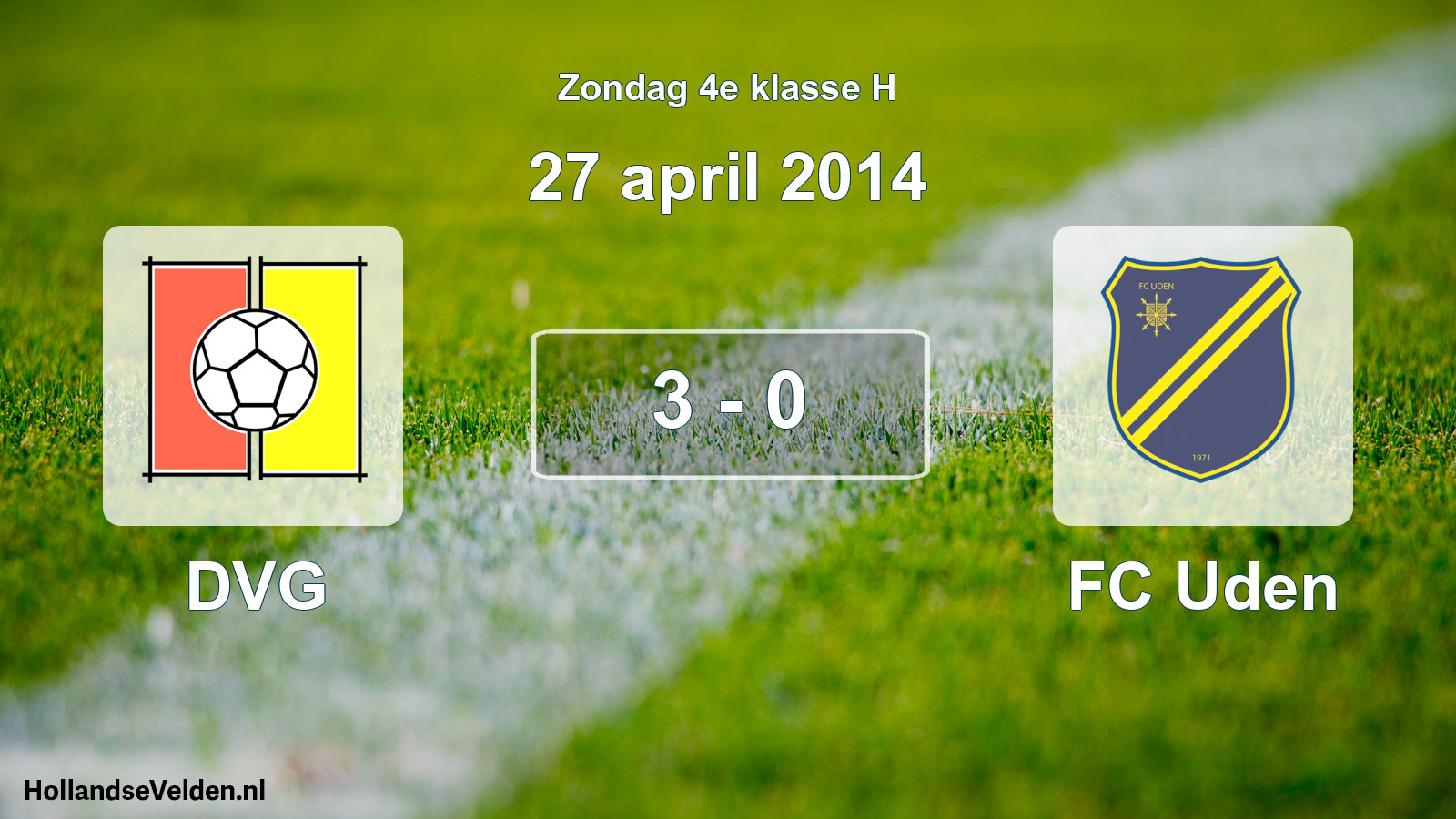 Total number of matches played: DVG - FC Uden 3 - 0 (27 April 2014)