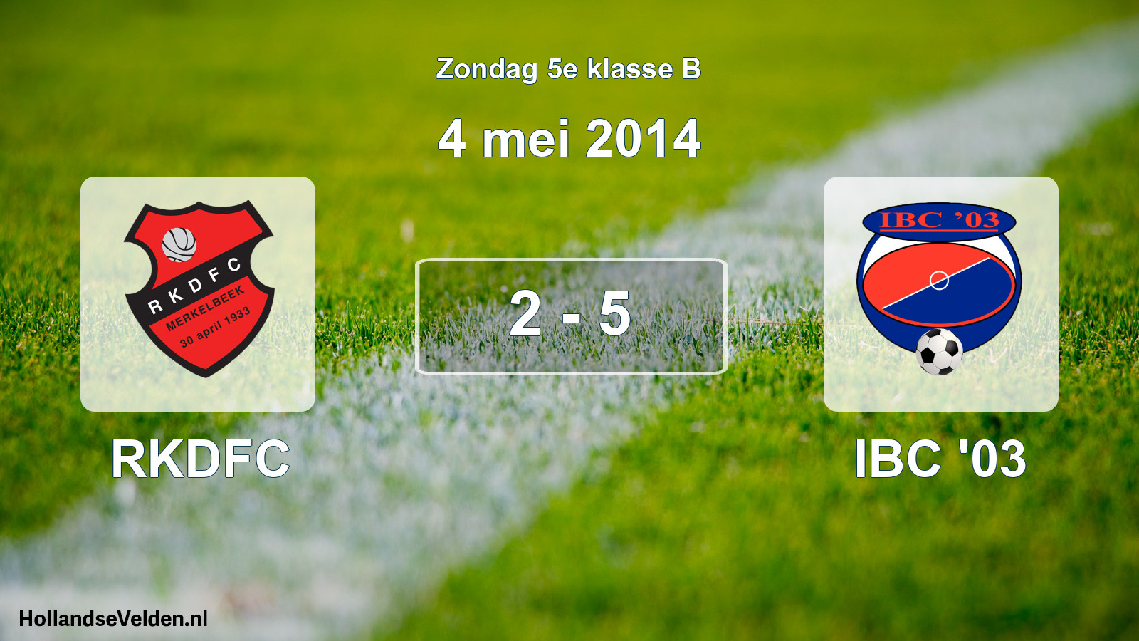 Total number of matches played: RKDFC - IBC '03 2 - 5 (4 May 2014)