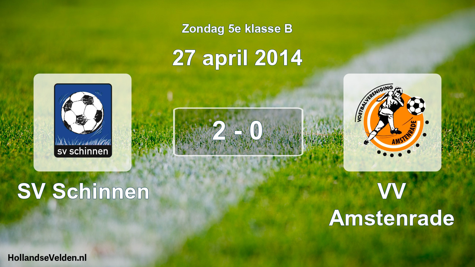 Total number of matches played: SV Schinnen - VV Amstenrade 2 - 0 (27 April 2014)