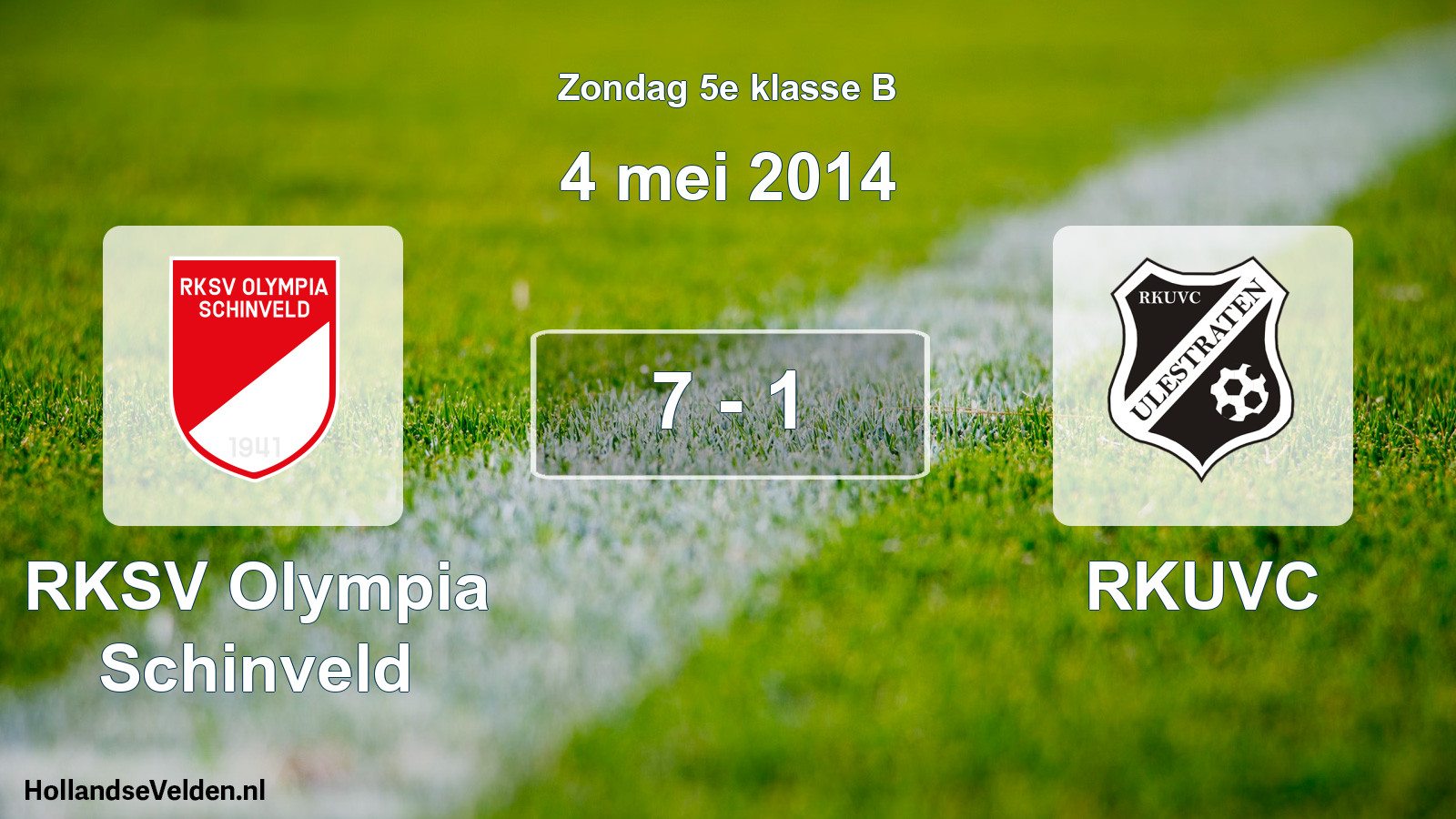 Total number of matches played: RKSV Olympia Schinveld - RKUVC 7 - 1 (4 May 2014)