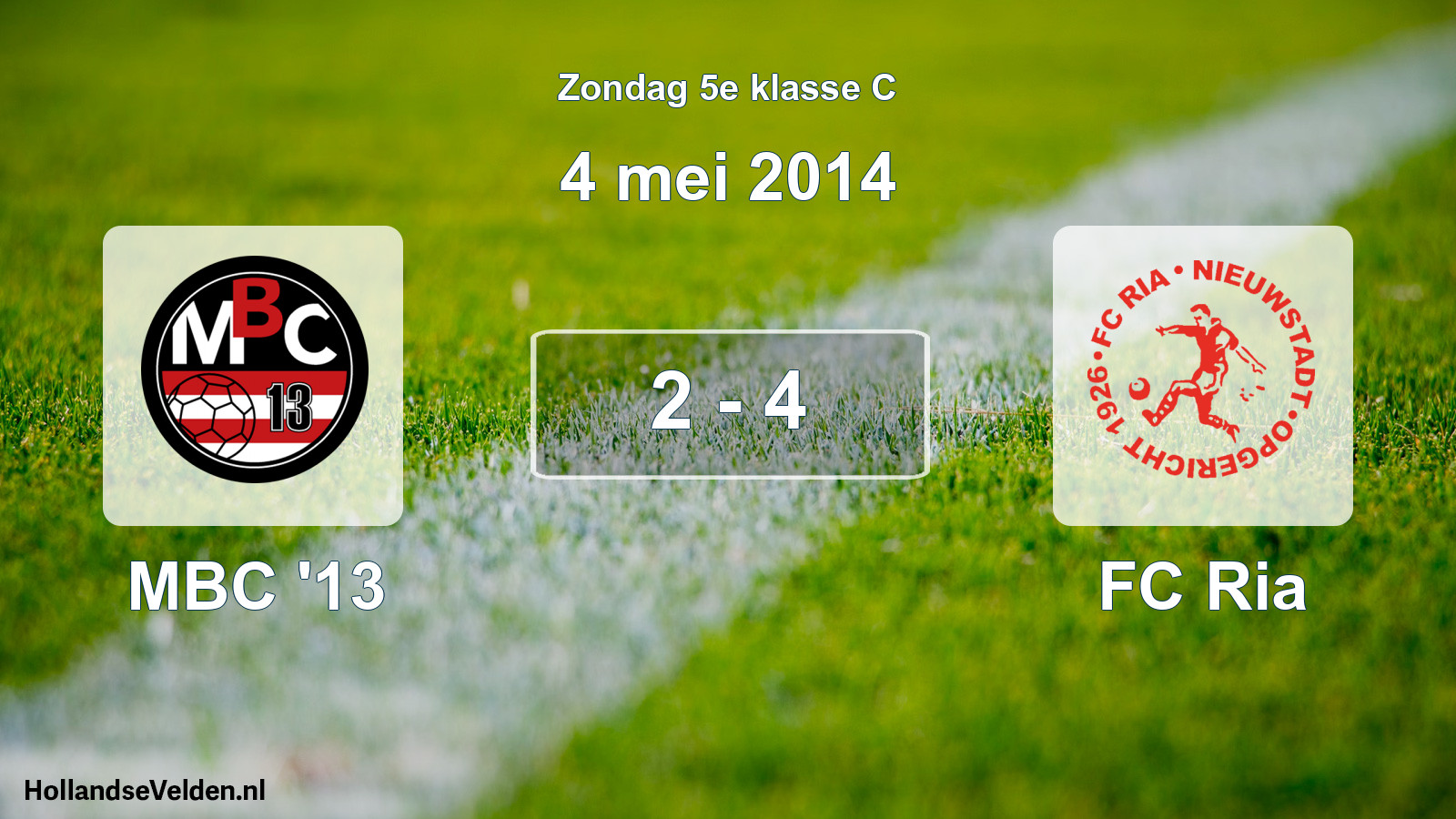 Total number of matches played: MBC '13 - FC Ria 2 - 4 (4 May 2014)
