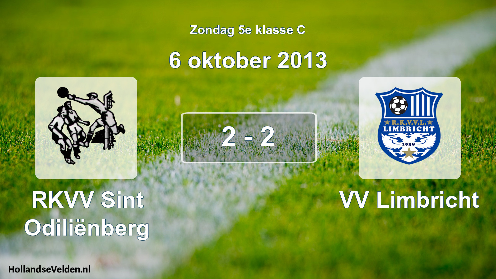 Total number of matches played: RKVV Sint Odiliënberg - VV Limbricht 2 - 2 (6 October 2013)