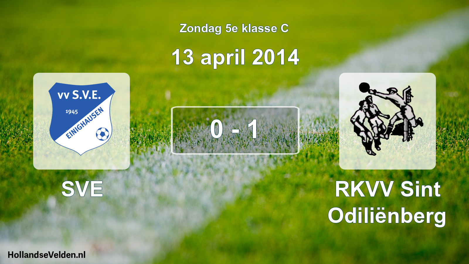 Total number of matches played: SVE - RKVV Sint Odiliënberg 0 - 1 (13 April 2014)