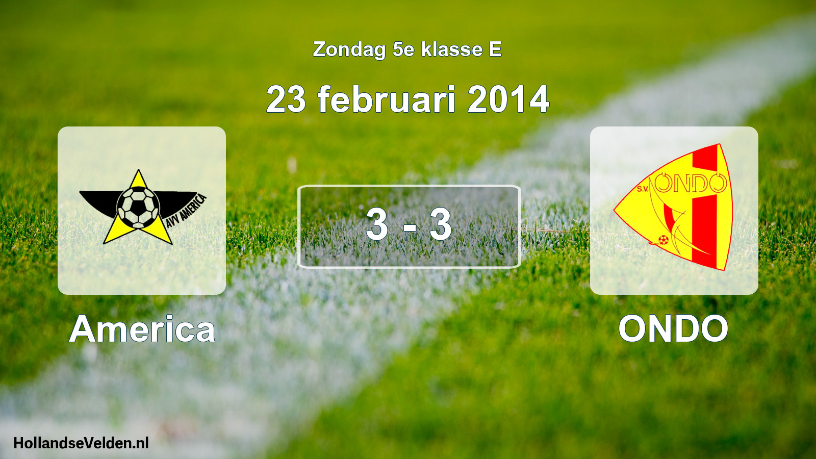 Total number of matches played: America - ONDO 3 - 3 (23 February 2014)