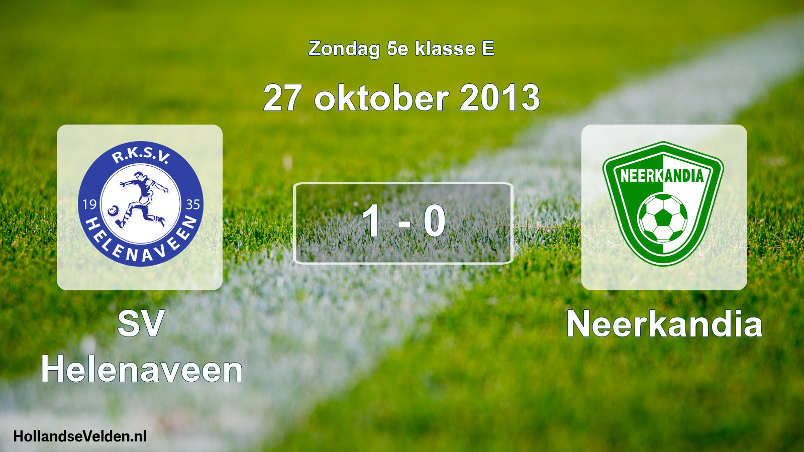 Total number of matches played: SV Helenaveen - Neerkandia 1 - 0 (27 October 2013)