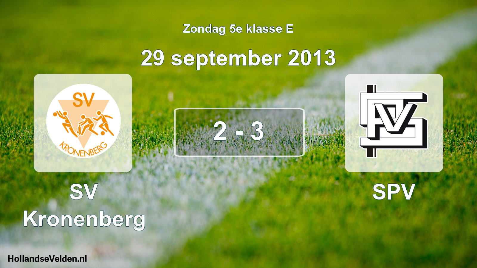 Total number of matches played: SV Kronenberg - SPV 2 - 3 (29 September 2013)