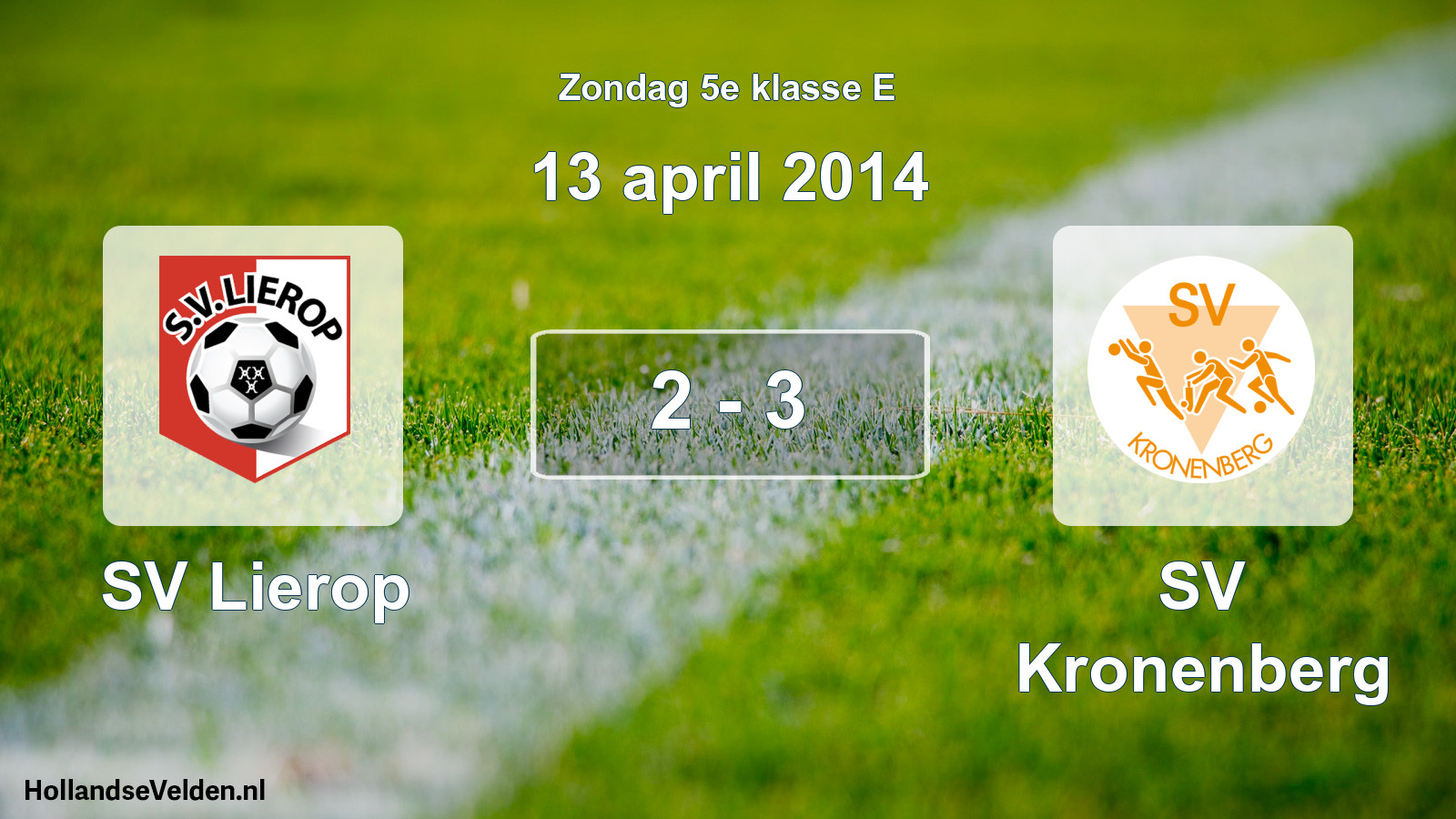 Total number of matches played: SV Lierop - SV Kronenberg 2 - 3 (13 April 2014)