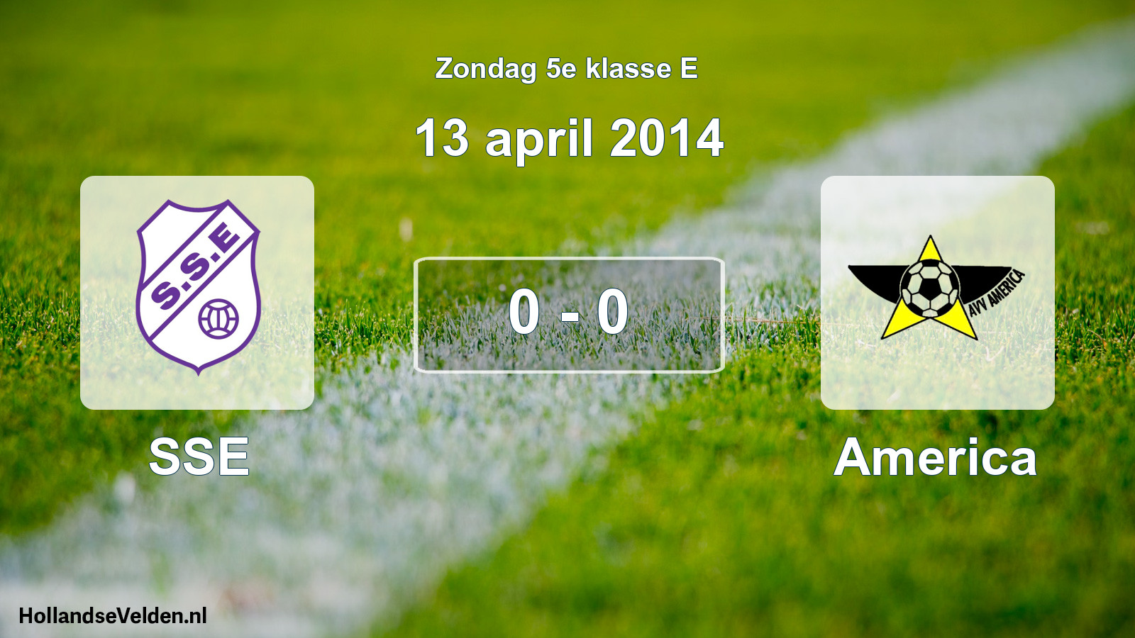 Total number of matches played: SSE - America 0 - 0 (13 April 2014)