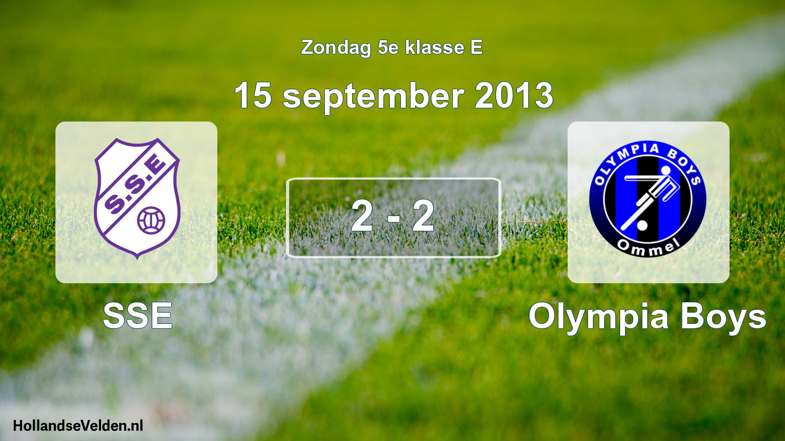 Total number of matches played: SSE - Olympia Boys 2 - 2 (15 September 2013)