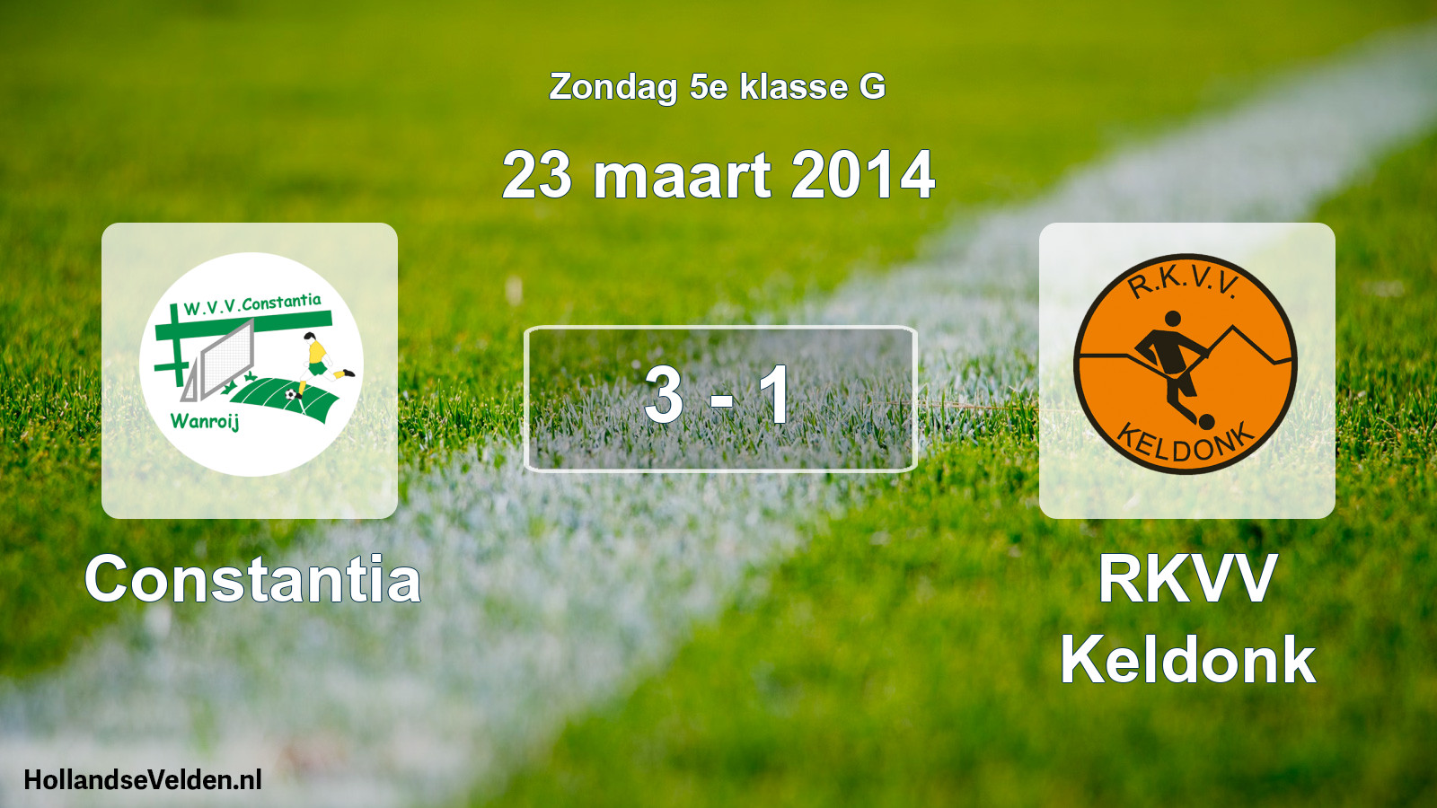 Total number of matches played: Constantia - RKVV Keldonk 3 - 1 (23 March 2014)