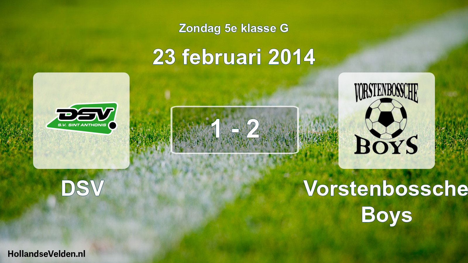 Total number of matches played: DSV - Vorstenbossche Boys 1 - 2 (23 February 2014)